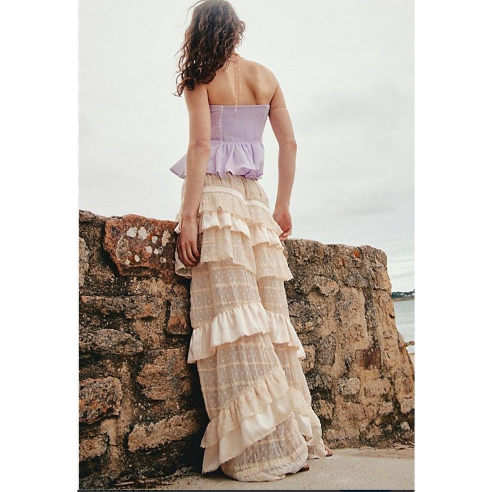 Free People Belle Ruffle Pants - Picture 8 of 9